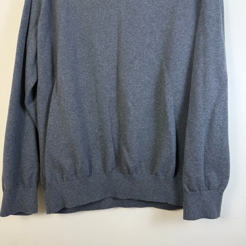 Tommy Hilfiger Men's V-Neck Sweater in‎ Charcoal Gray XL Knitwear Warm Cotton
